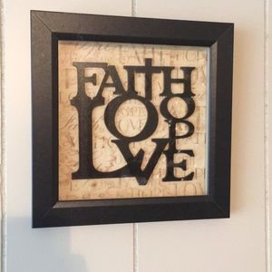 Faith Hope Love wall art